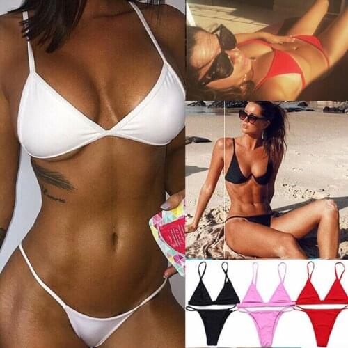 Hirigin Sexy Women Bandage String Bikini Set Push-up Bra Swimsuit Bathing Suit Swimwear Bathing Beach Swimming Bikini Set