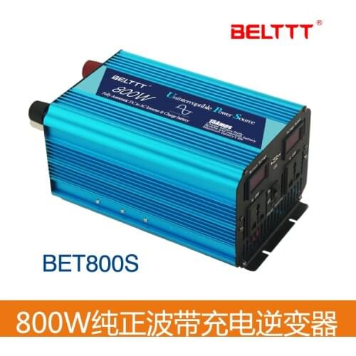 Smart Pure Sine Wave Power Invertor DC12V to AC 230V 800watt with battery charger