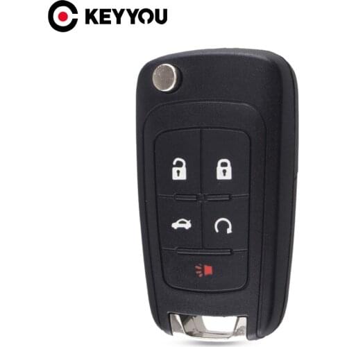 KEYYOU 2 3 4 5 Button HU100 Blade For Chevrolet Cruze Epica Lova Camaro Impala Replacement Flip Folding Remote Car Key Shell