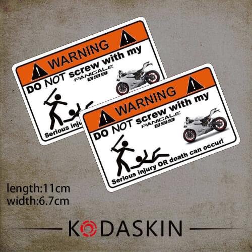 KODASKIN Motorcycle Cheap 2D Creative Warning Sticker Decal for PANIGALE 1199 PANIGALE 1299 PANIGALE 1098 HYPERMOTARO 1100
