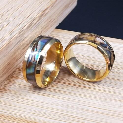 1pcs Shell Stainless Steel Women /Men Rings Gold Silver Color Rings Jewelry bijoux acier inoxydable femme R7S05