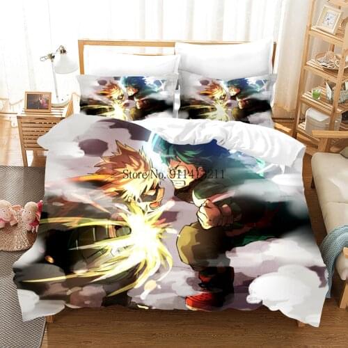 My Hero Academia Anime Duvet Cover Sets Comforter Bed Linen Bedding Set Twin Queen King Single Size Dropshipping