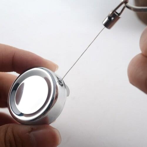 Metal Retractable key Chain Alarm Key Ring Anti Lost Key chain Outdoor Tool High Resilience Steel Wire Rope Key Ring