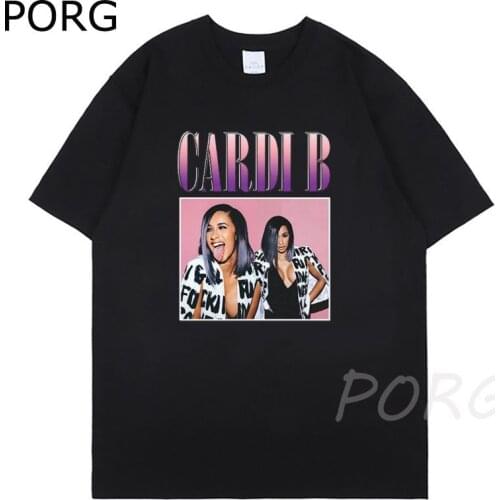 Cardi B Fashion T Shirt Summer Hipster Short Sleeve Women/men T-Shirts Streetwear Aesthetic Oversized TShirt Harajuku Shirt