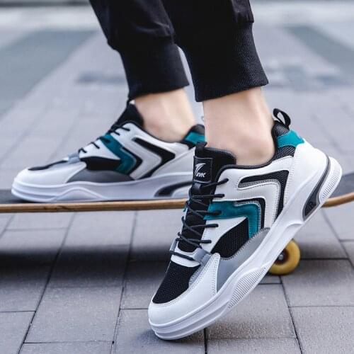 2021 New Mens Mesh Breathable Skateboard Shoes Casual Shoes Four Seasons Shoes Male Stars Same Style Non-slip Fashion