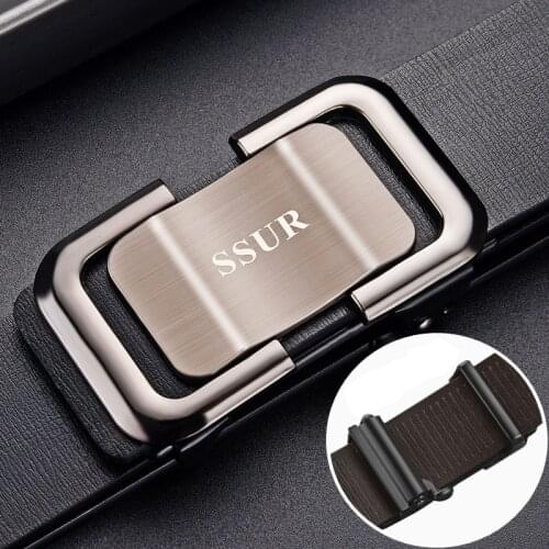 Mens Automatic Buckle Leather Belt Men Business Trousers Casual Outdoor Jeans Waist Straps Belts Cummerbunds Ceinture Homme