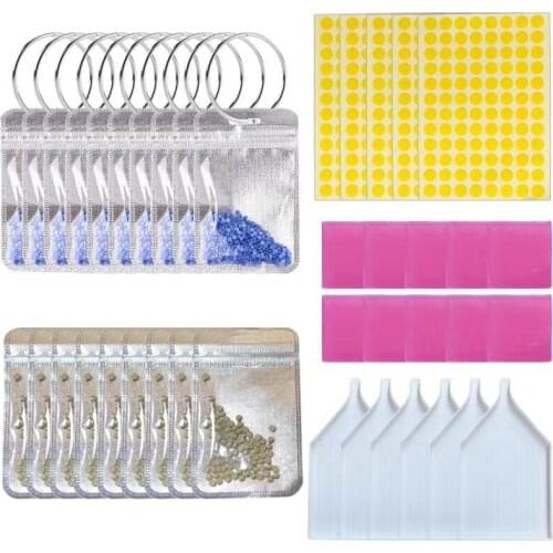 Diamond Painting Accessories Kit Including Storage Bags Clamp Tray labelsSticky Dots for DIY Art Craft