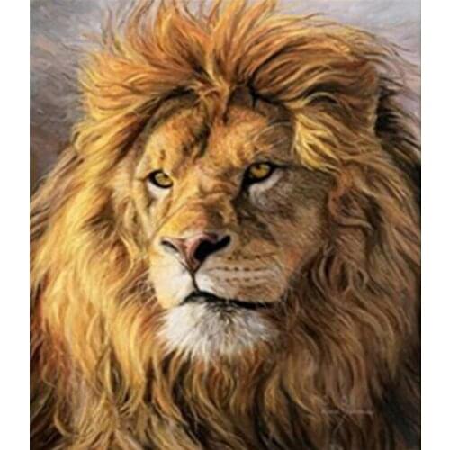 2018 New Arrive Diy Diamond Painting Needlework 5d Full Drill Mosaic Diamond Embroidery round Lion King Rhinestone Home Decor