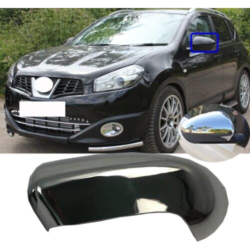 Roavia Car Side Door Wing Mirror Cover shell Silver plating Abs Rearview Mirror Cover Trim Styling For Nissan Qashqai J10 07-13