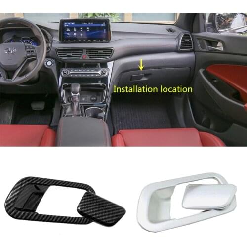 Car Sticker Body Cover Storage Armrest Co-Pilot Handle Glove Box Front Trim Lamp Panel 2pcs For Hyundai Tucson 2019 2020