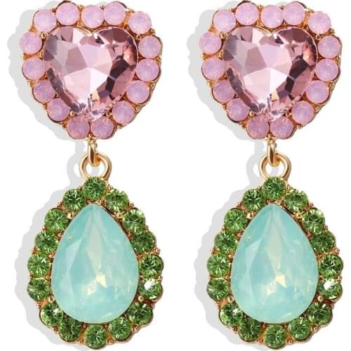 51272 Han Zhishang European and American Cross-Border New Heart-Shaped Drop Earrings Creative Retro Simple