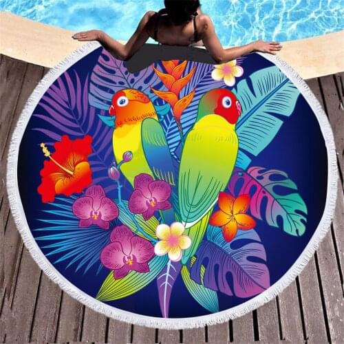 New Parrot Flower Bird 3D Printed Bath Towel With Microfiber Super Absorbent Soft And Dry Adult And Child Yoga Exercise Towels