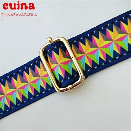 New Women Colorful Fabric Shoulder Strap Lady Bag Accessories Adjustable Removable Wide Shoulder Crossbody Messenger Bag Strap