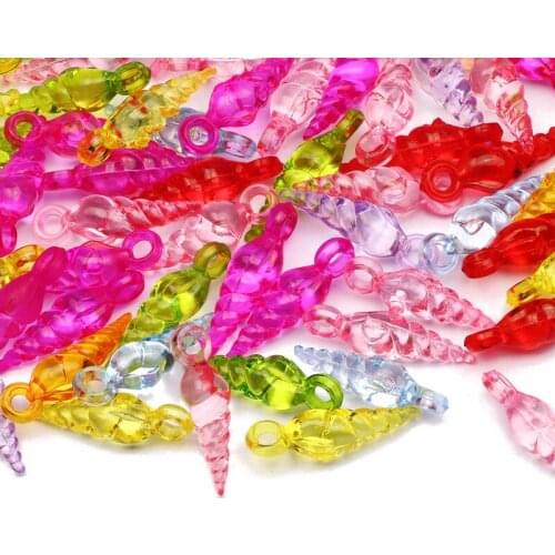 30pcs Colorful Mix Conch Pendant DIY Jewelry Making Conch Bracelet Beaded Jewelry Accessories Wholesale DIY Bracelet Findings