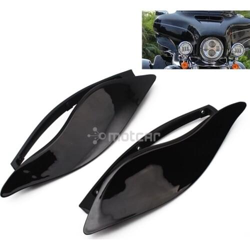 Motorcycle Black Adjustable Air Deflectors Side Wing Cover For Harley Street Glide Models Electra Glide Tri Glide Models 2014-16