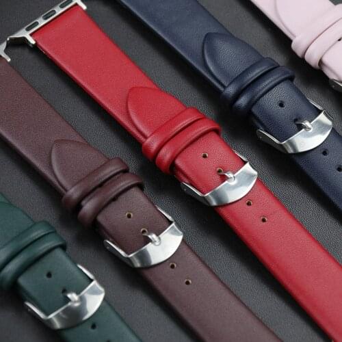 Watch Band for Apple Watch Leather Iwatch 38mm 40mm 42mm 44mm Bracelet for Apple Watch Series 6 5 4 3 Se Wristband Accessories