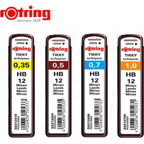 Rotring 0.35/0.5/0.7/1.0mm Mechanical pencil lead automatic pencil refills Writing supplies 4pcs/lot
