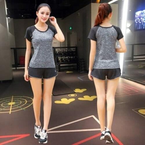 Yoga Short Sleeve Female Fitness Top Spandex Neon Elastic Lulu Running Workout Short Leggings for Ladies Gym Sport Shorts Women