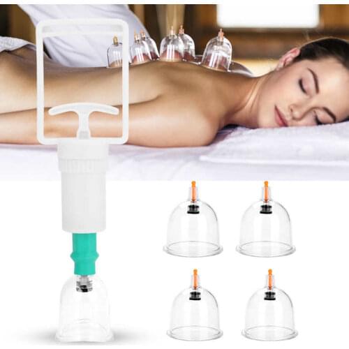 Vacuum Cupping body Massager Ventosa Suction Cups Jar Set Plastic Vacuum Suction Therapy Cupping Set Cans for Massage 6pcs/set