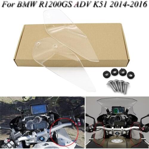 For BMW R1200GS ADV K51 2014-2016 4.5MM Smoke/Clear Windshield Side WindScreen Airflow Panel Wind Deflectors