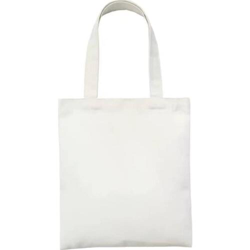 Women White Canvas shopper bag grocery handbag Beach tote Bag Reusable Eco shopping bag Large Fashion Ladies Shoulder Bag 2021