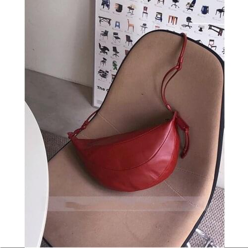 PU Leather Shoulder Crossbody Bag for Women 2021 Hot Fashion Girls Purses and Handbag Female Shopper Crescent shape Mini Wallet