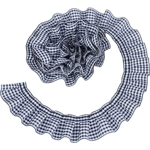 1M High Quality Guipure Tulle Applique Ribbon 4cm Black White Lace Fabric Clothes Trim Sewing Accessories Dresses For Women LX21