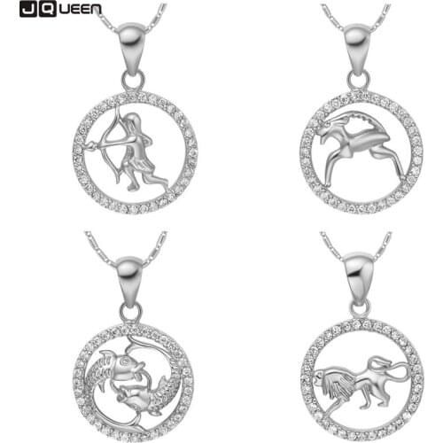 2017 Hot Silver Color Necklace Constellation Aries Taurus Gemini Cancer Leo Virgo Libra Scorpio Pisces Choker Women Jewelry