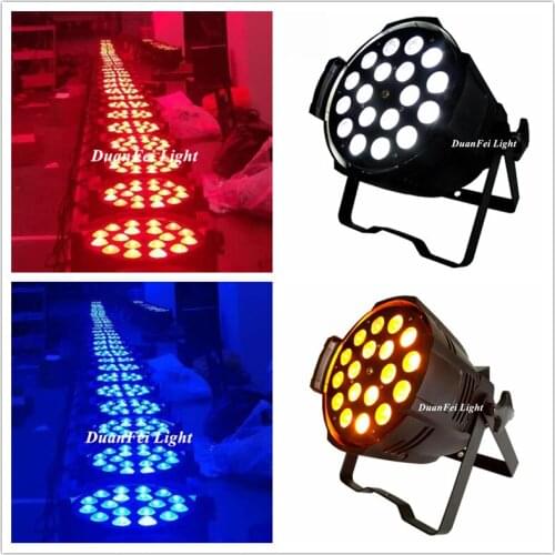 6lot DJ LED Par DMX Spot Par LED RGBWA Color Mixing Aluminum Alloy LED PAR Can 18x15 LED Wall Washer Light PAR CANS