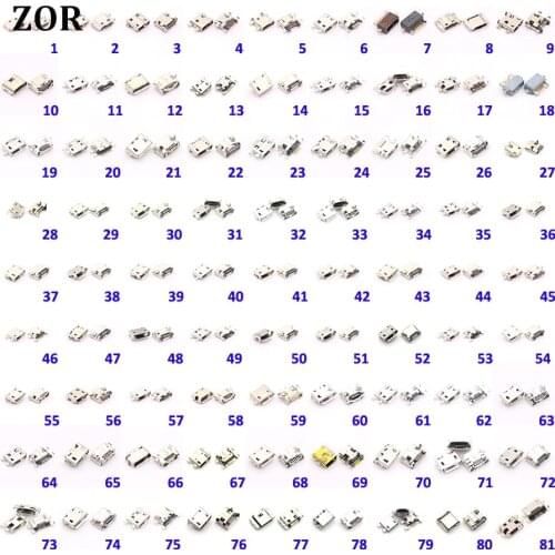 81 models mini jack socket Micro usb connector charging port plug 5 Pin for Lenovo THL Honor ZTE alcatel asus Huawei tablet GPS