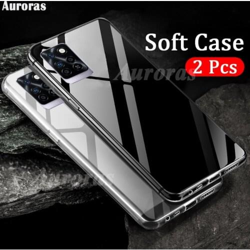 Auroras 2 pcs Case For Infinix Note 10 Pro Clear Water Soft Case Transparent Phone Cover For Infinix Note10 Pro Clear Case
