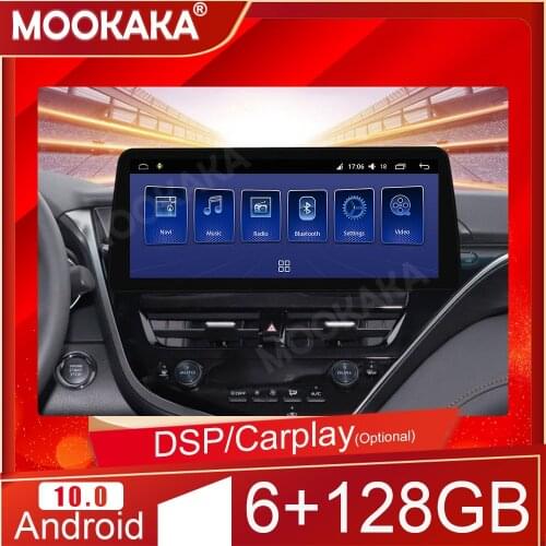 12.3 inch 6+128G Android 10.0 For Toyota Camry 2021+Car Multimedia Player Auto Stereo Tape Recorder Navigation Head Unit Carplay