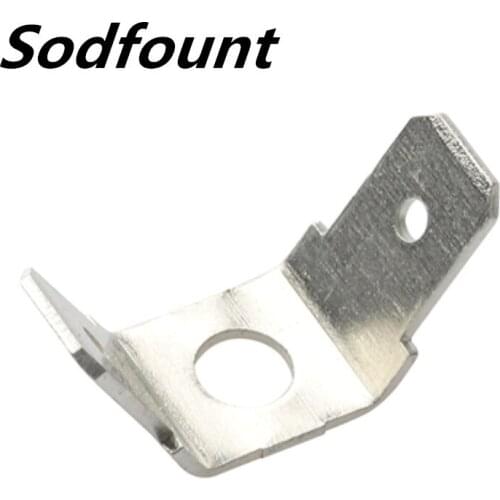 Free shipping 100pcs/lot 6.3 double connector bevel inserts 250 bilateral capacitance connecting terminal