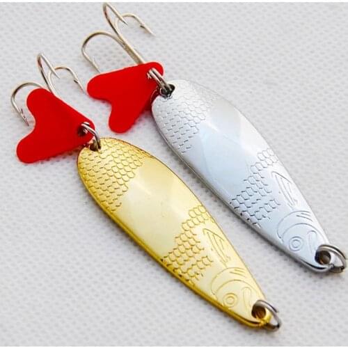 2PCS/Lot Metal Spinner Spoon Fishing Lure Hard Baits 7g Sequin Paillette Baits Fishing Spoon Wobbler Pesca