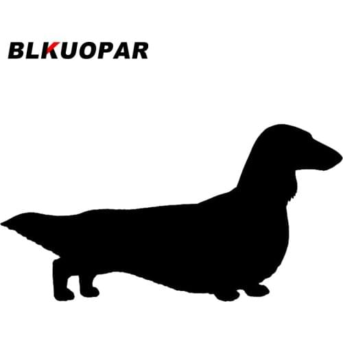 BLKUOPAR for Longhaired Dachshund Car Stickers Sunscreen Anime Decals Funny Occlusion Scratch Silhouette Graphics Car Label