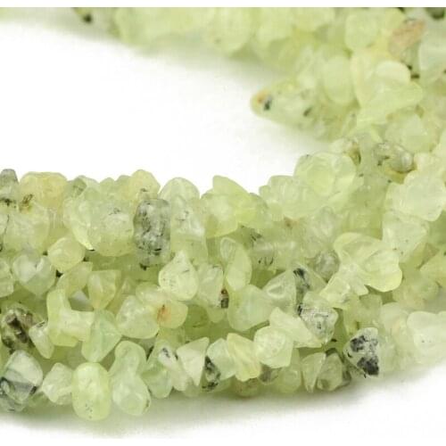 HGKLBB Natural Stone beads Green Chorite Crystal Irregular Gravel Chips beads for Jewelry making 88cm DIY bracelet necklace