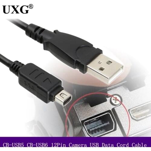 CB-USB5 CB-USB6 12Pin Camera USB Data Cord Cable for Olympus SZ-10 SZ-11 SZ-14 SZ-20 SZ-31MR OM-D E-M5 TG-1 Tough 3000 Camera