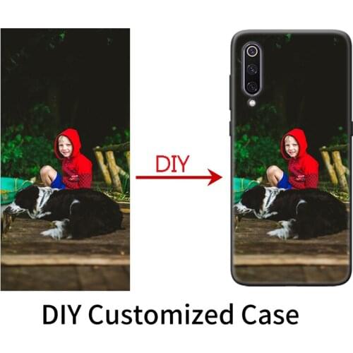 DIY Custom Black Soft Phone Case for Redmi 5Plus 7A 8A 9A 6Pro 9T 10X Note10 Pro Max Poco X3 M3 K40 Mi Note 10 Cover