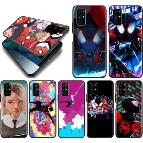 Parallel Universe Spiderman Anime For Huawei Honor 10i 10 9C 9A RU 9X 9N 9S 9 Pro Lite Play 3E V9 Black Silicone Phone Case