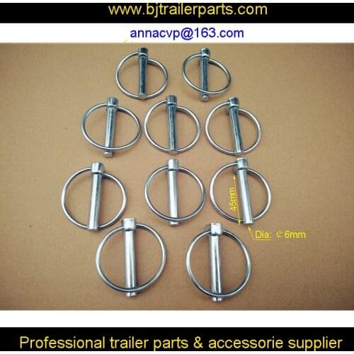CVP 10PCS Lynch pin linch pin, hitch lynch pin 6mm pin x 45mm trailer parts