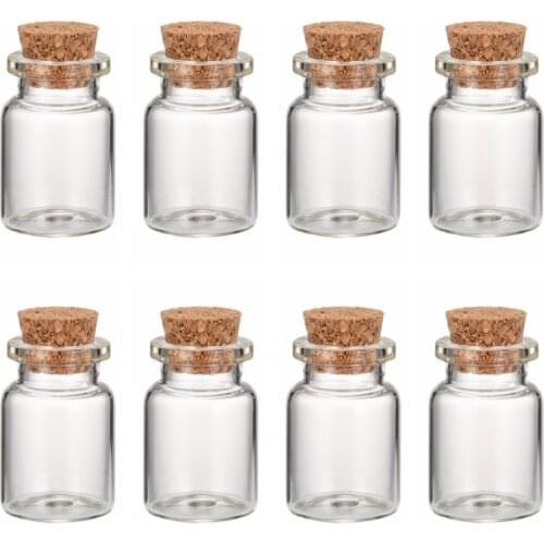 Fashewelry 20pcs/lot 22x33mm Clear Glass Jar Bead Storage Containers with Corked for Jewelry Package Small Wishing Bottles