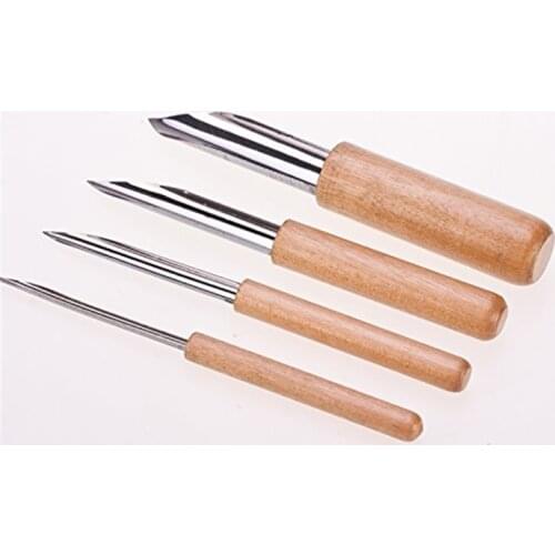 4 Pcs Pottery Clay Tools Half Round Hole Sludge Cutters Pottery Ceramics Drilling Sculpting Tool Polymer Clay Carving Modeling