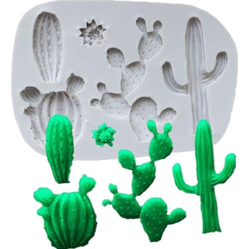 Creative Desert Cactus Silicone Ice Lattice Net Red Eating Ice Tray Handmade Soap Pudding Ice Cube Baking Mold