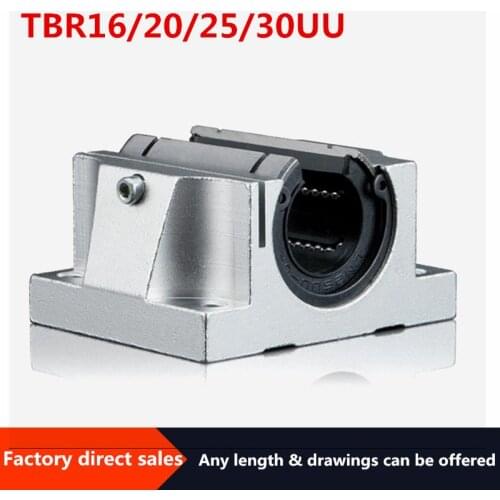 1pcs 2pcs 4pcsTBR16UU/TBR20UU/TBR25UU/TBR30UU linear ball bearing support block CNC router for 3D printer parts linear guide