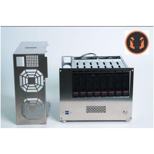 M801 stainless steel 8-disk NAS chassis DIY itx mATX HTPC soft routing
