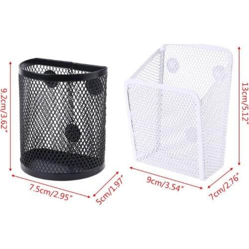 W3JD Metal Wire Mesh Magnetic Basket Storage Box Pen Pencil Makeup Organizer Kitchen