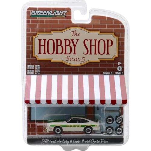GreenLight 1:64 1978 Ford Mustang II Cobra II - White Alloy model car Metal toys for childen kids diecast gift