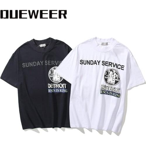 Mens T-shirts Tees Jesus Is King Kanye West Hip Baggy Women Summer Vintage Oversized Streetwear T-shirt Tops