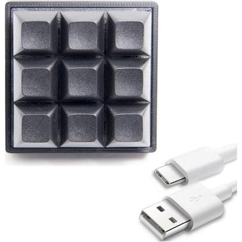 9Keys Type-C Macro Keyboard Kit Programming Keypad RGB Hot Swap Mechanical Keyboard Setting