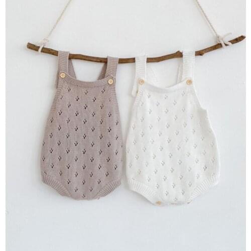 2021 new boys girls knitted rompers cotton autumn babys jumpsuit